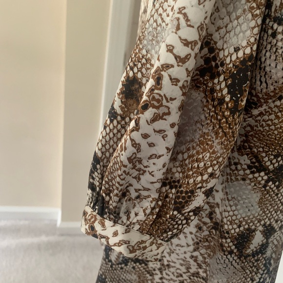 Silky satin python print dress - Picture 3 of 4